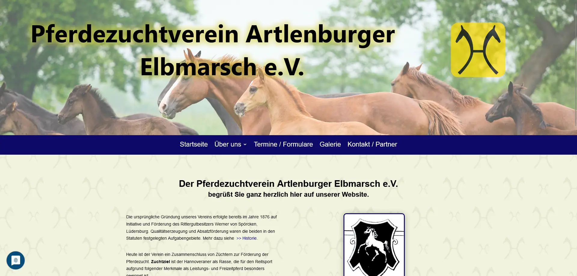 Website: Pferdezuchtverein Artlenburger Elbmarsch e.V.