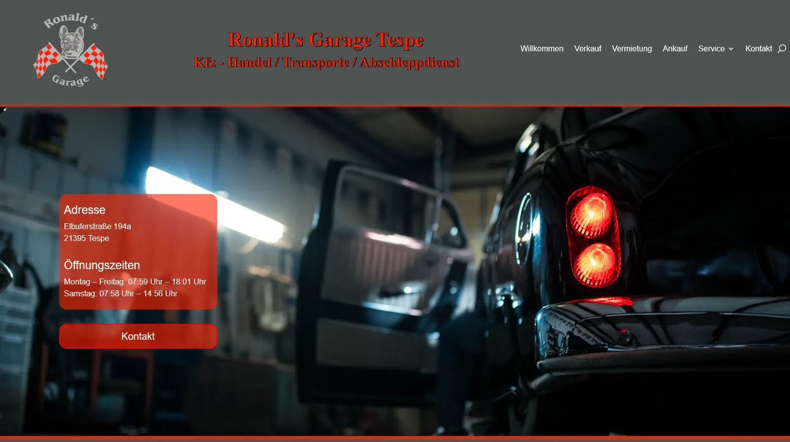 Website: Ronald's Garage Tespe
