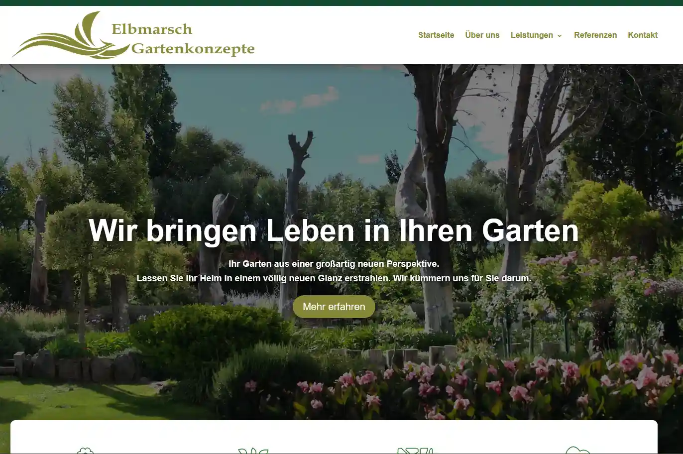 Website von Elbmarsch Gartenkonzepte